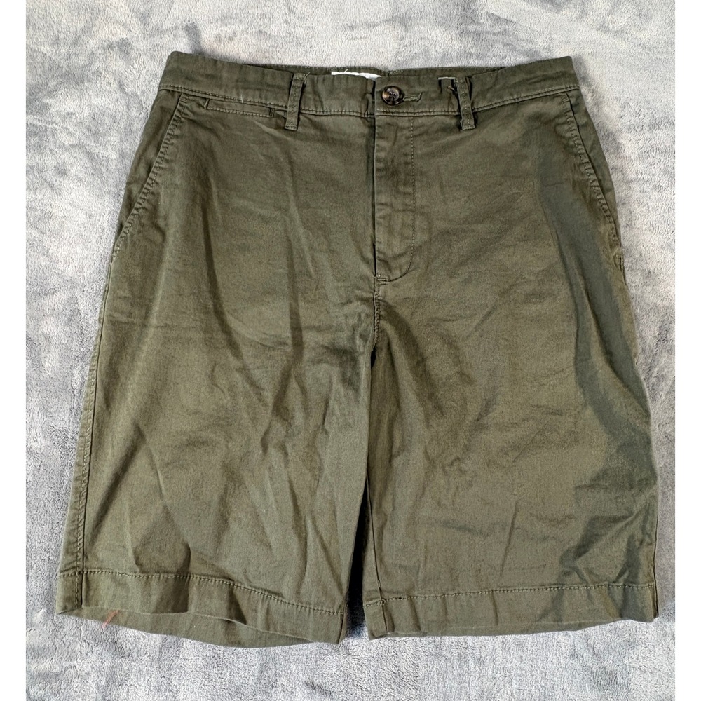 Goodfellow & Co Mens Every Wear Chino Shorts 29 Olive Green 9 Inch Inseam Cotton